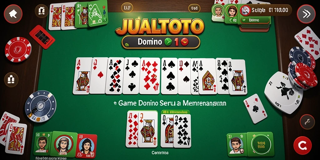 Tampilan antarmuka JUALTOTO yang menarik dan fungsional untuk permainan Domino.